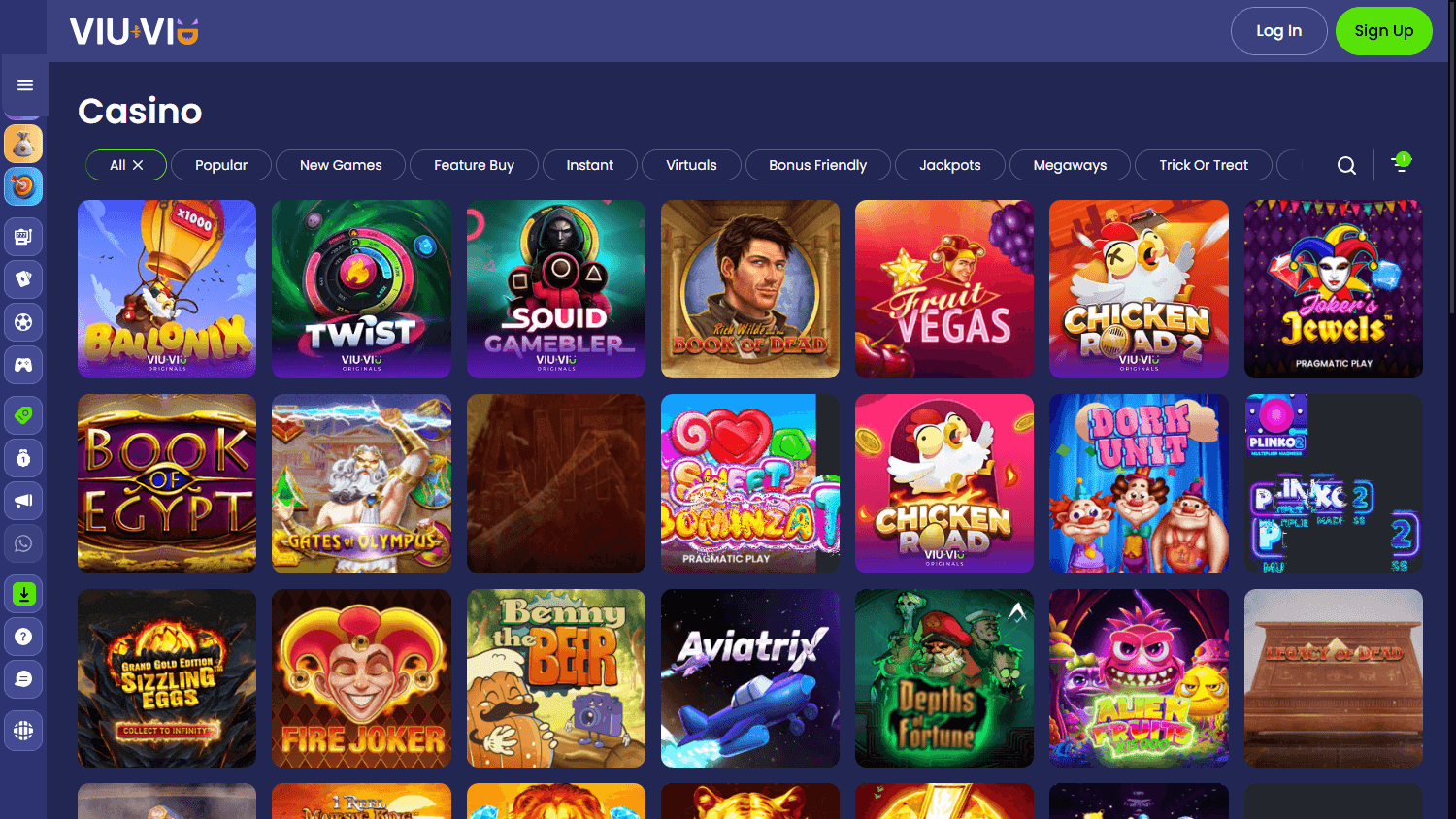 ViuViu Casino spelportfolio